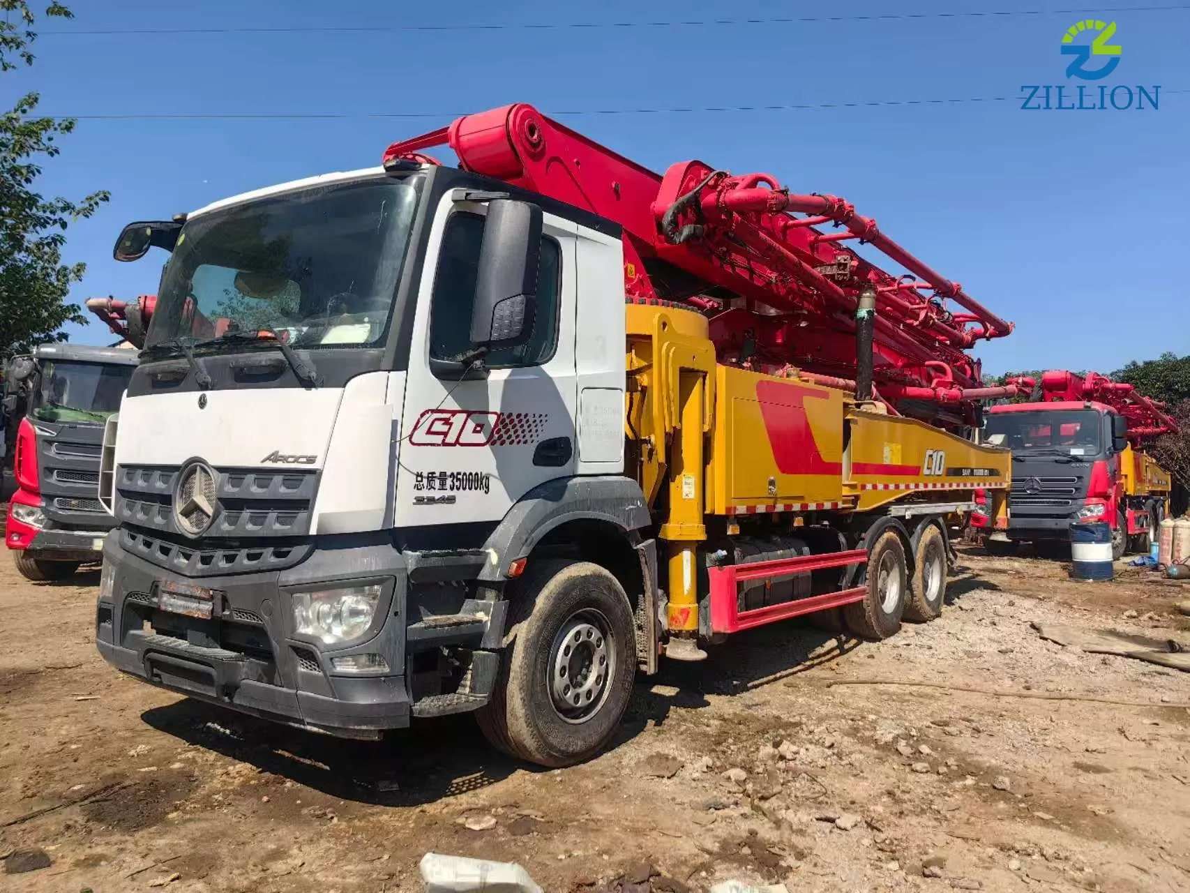 High Quality 2020 SANY Boom Pump 52m Truck- mounted Concrete Pump Truck on Mercedes-Benz Chassis