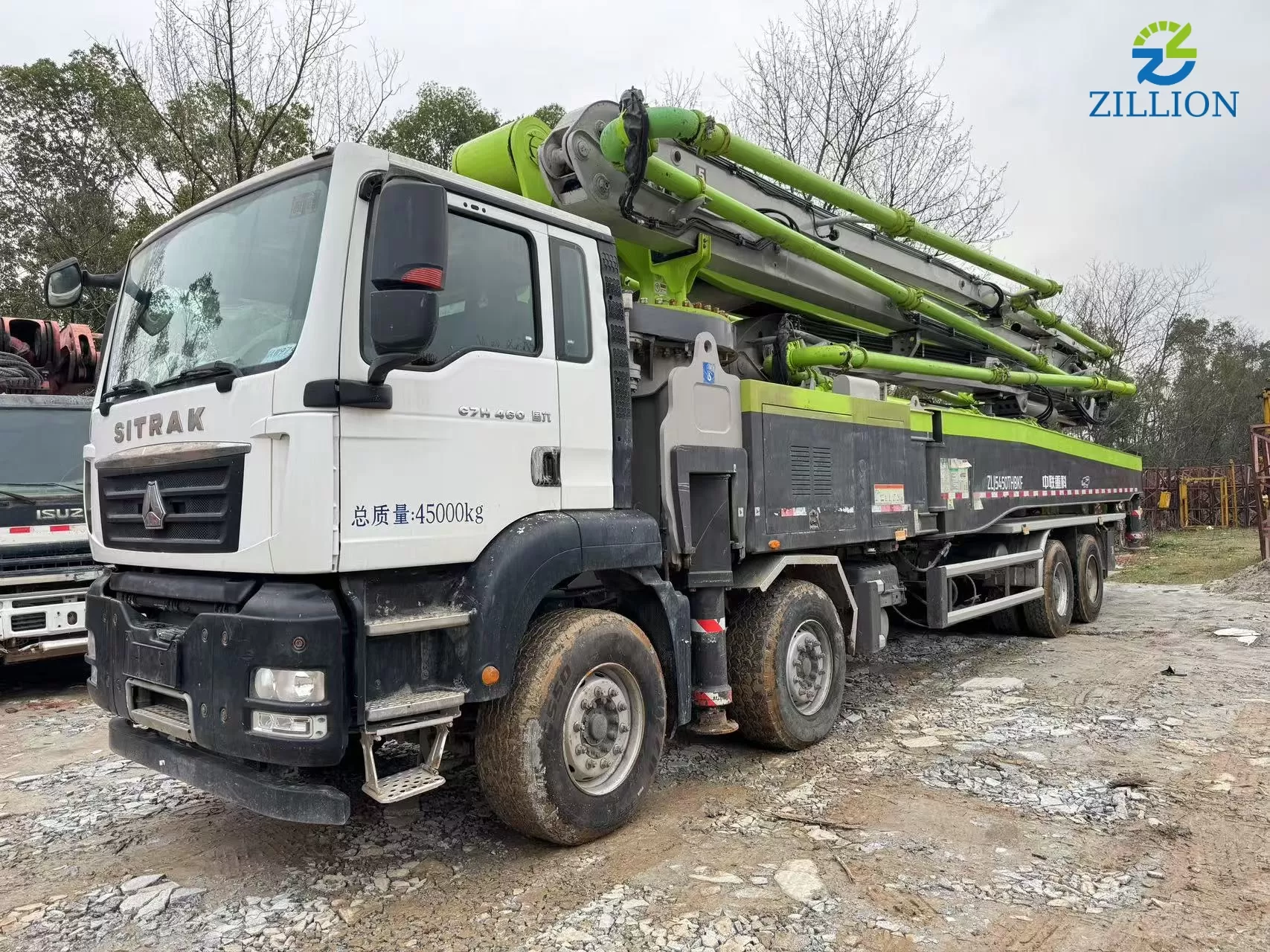 High Quality 2023 Zoomlion Boom Pump 57m Truck- mounted Concrete Pump Car on Sitrak Chassis