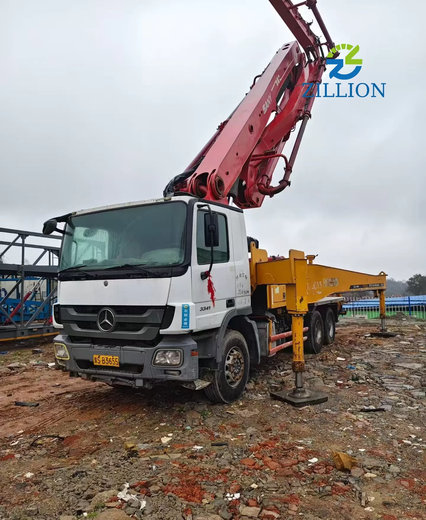 2012 SANY 40m Truck-Mounted Concrete Pump Truck with Mercedes-Benz Chassis