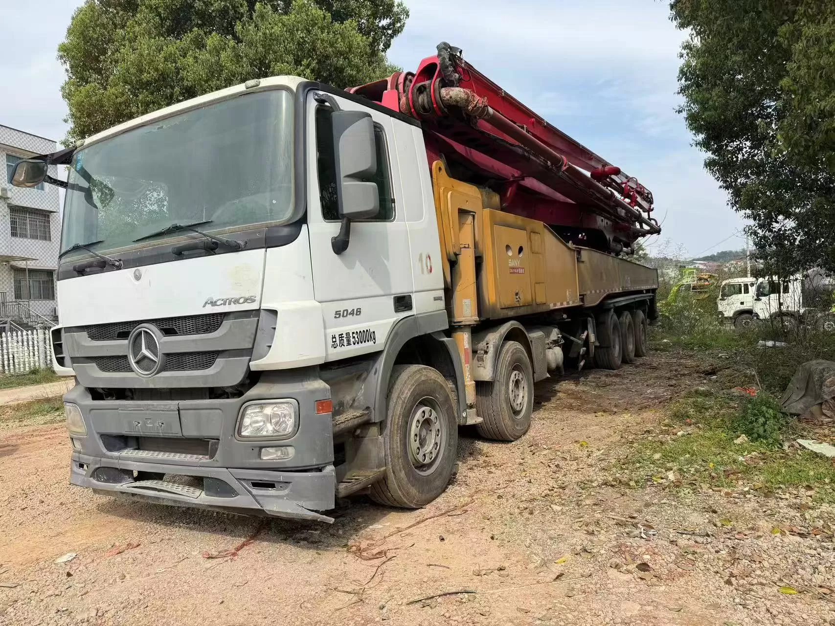 High Quality 2019 SANY Boom Pump 72m Truck- mounted Concrete Pump Car on Benz Chassis