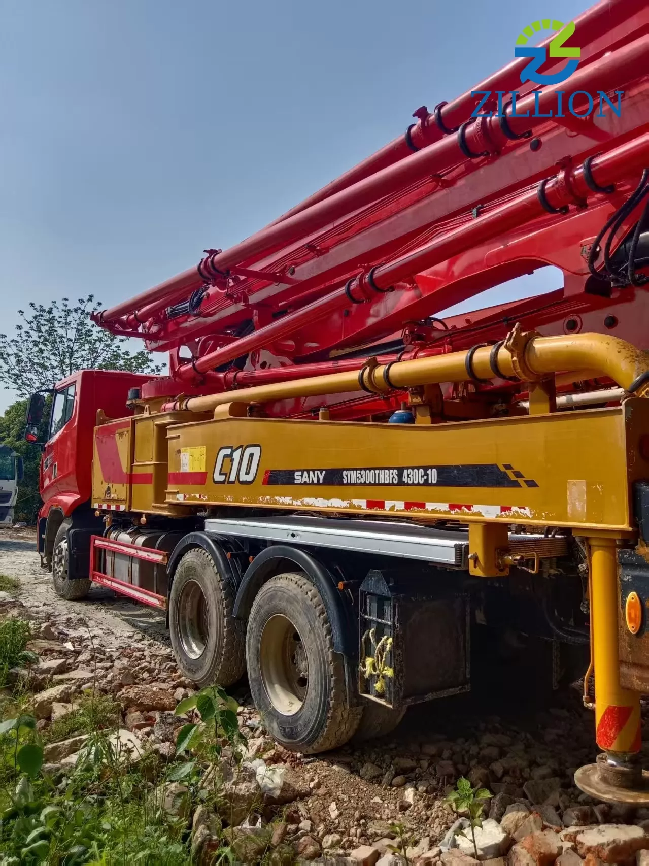 High Quality 2022 SANY Boom Pump 43m Truck- mounted Concrete Pump Car on SANY Chassis