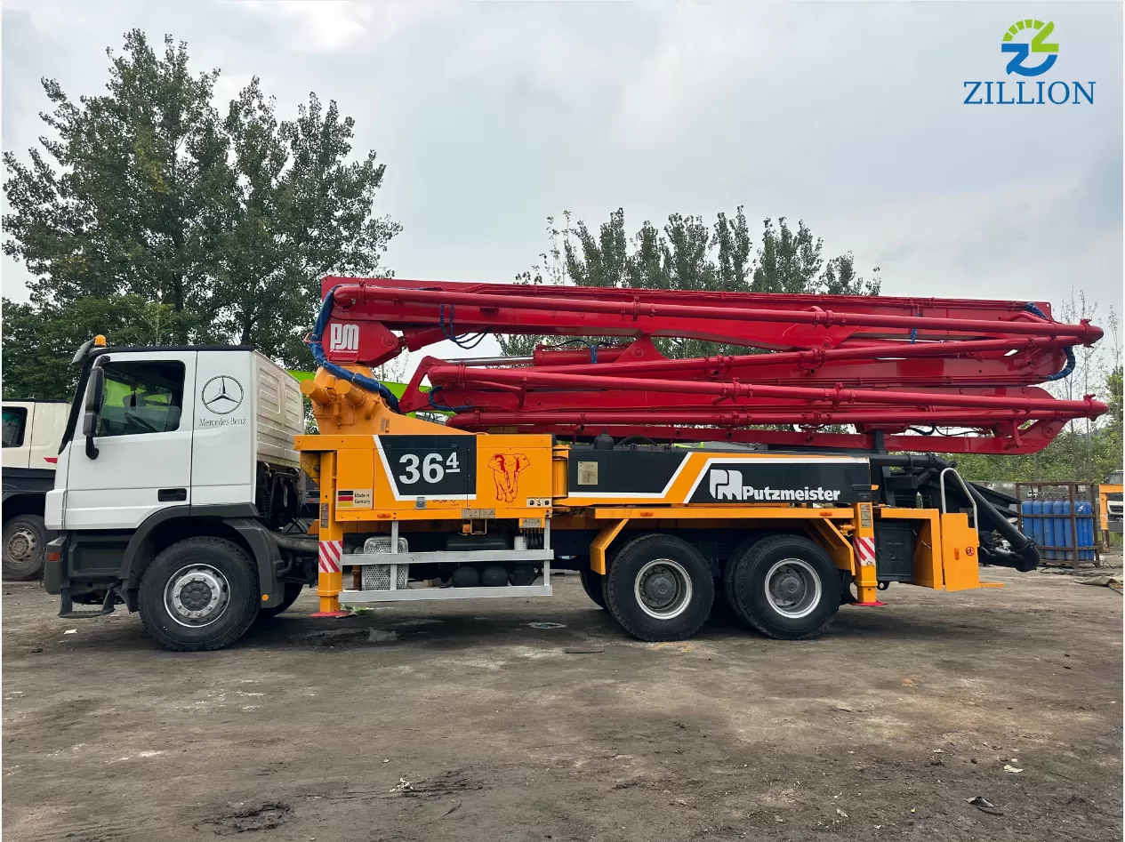 Putzmeister 36 m Truck-Mounted Concrete Pump (2012 Model) on Mercedes-Benz Chassis