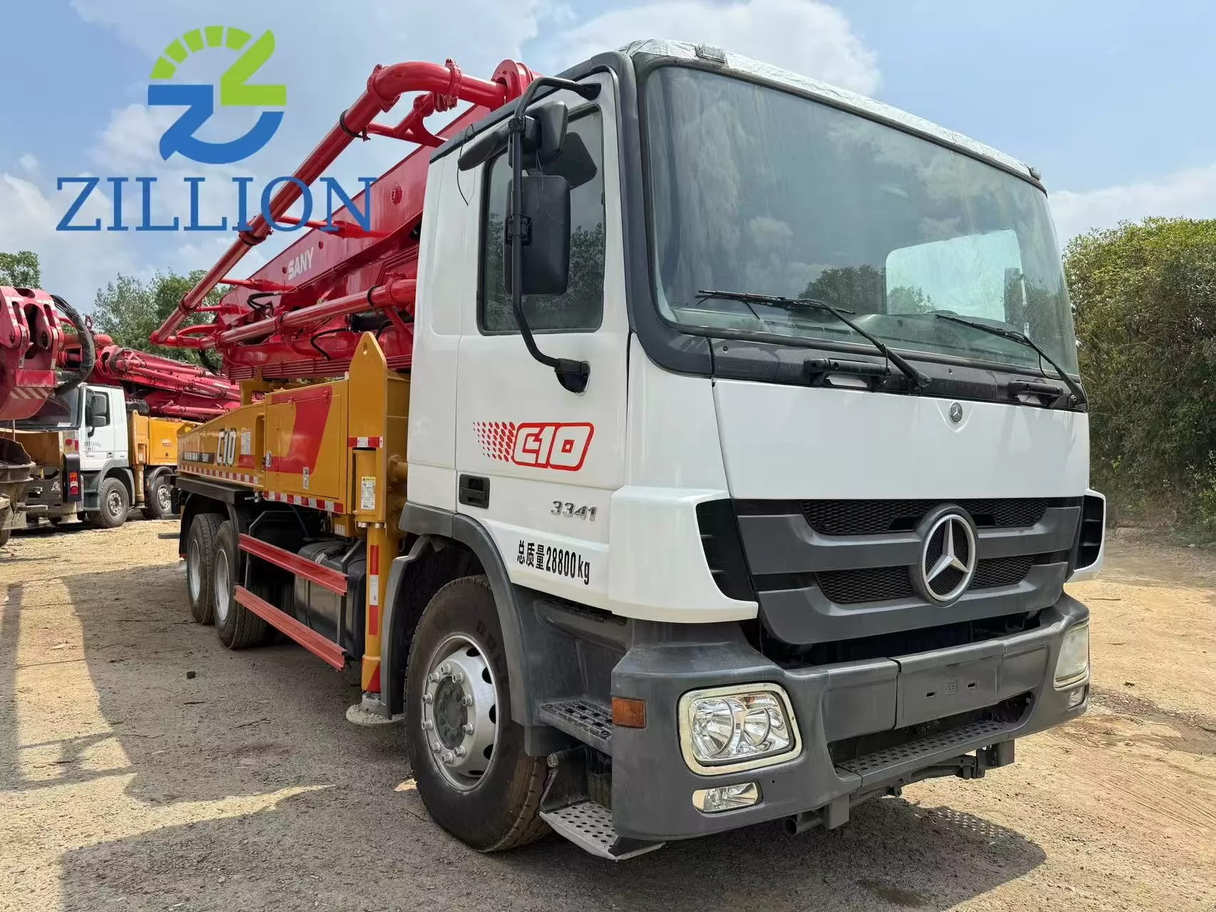 High Quality 2011 SANY Boom Pump 37m Truck- mounted Concrete Pump Car on Benz Chassis