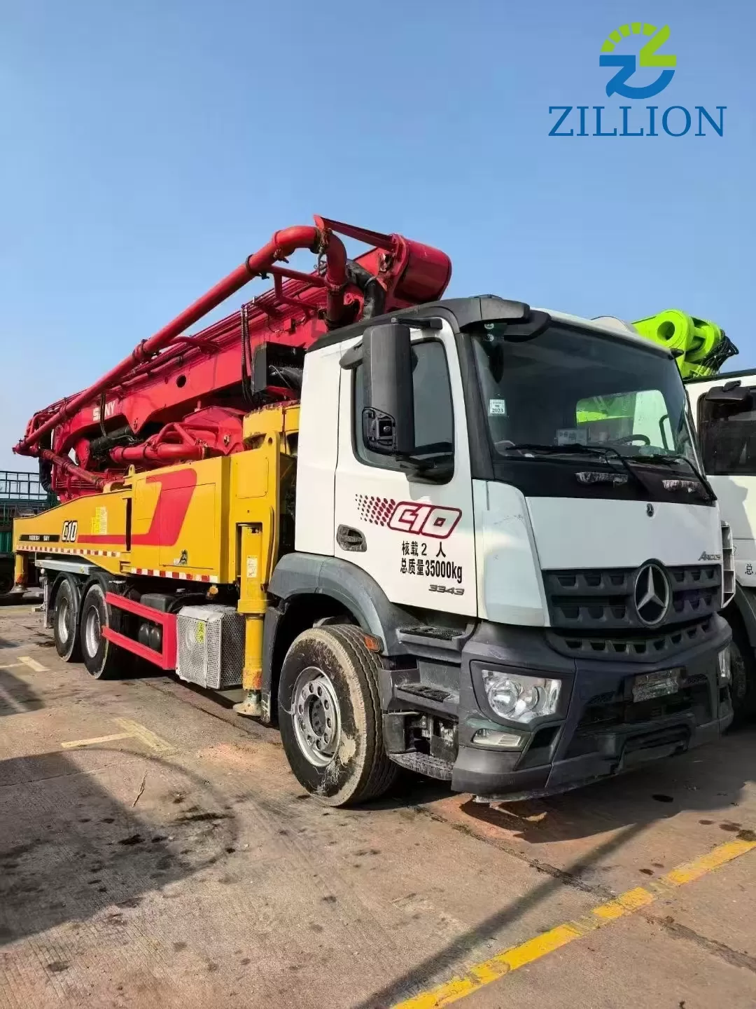 High Quality 2021 SANY Boom Pump 51m Truck- mounted Concrete Pump Car on Benz Chassis