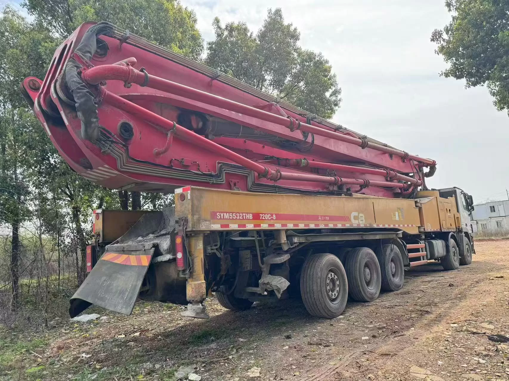 High Quality 2019 SANY Boom Pump 72m Truck- mounted Concrete Pump Car on Benz Chassis