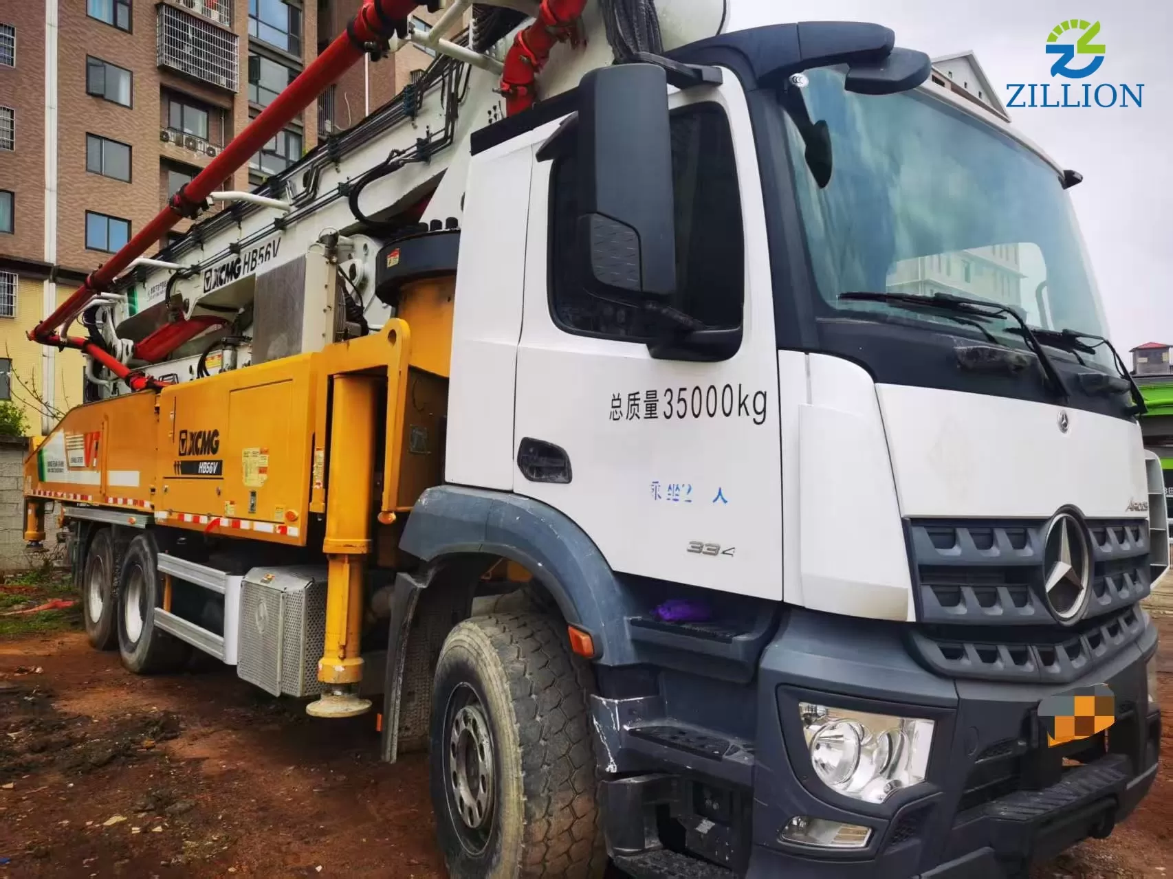High Quality 2021 XCMG Boom Pump 52m Truck- mounted Concrete Pump Car on BENZ Chassis