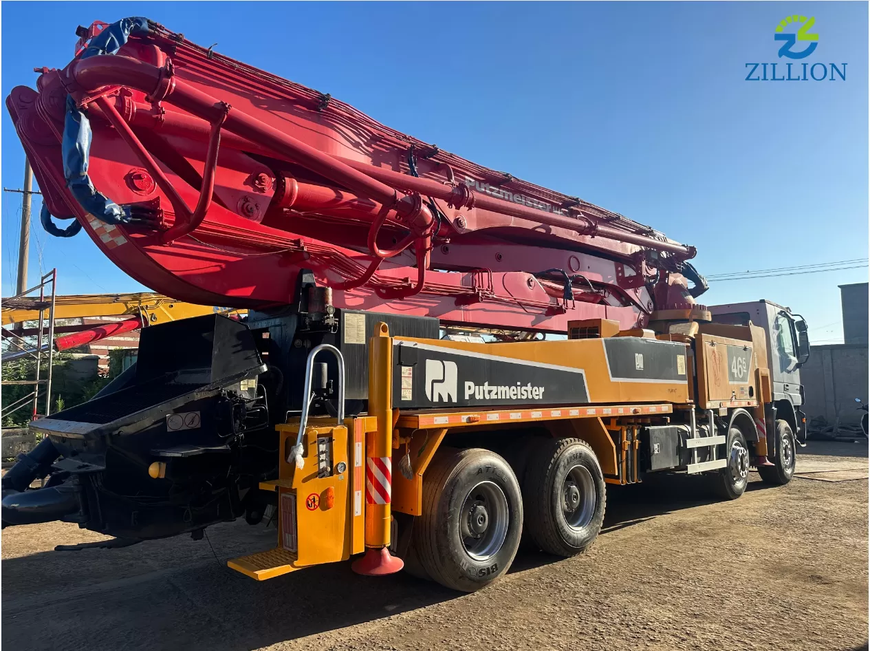 Putzmeister 46 m Truck-Mounted Concrete Pump (2013 Model) on Mercedes-Benz Chassis
