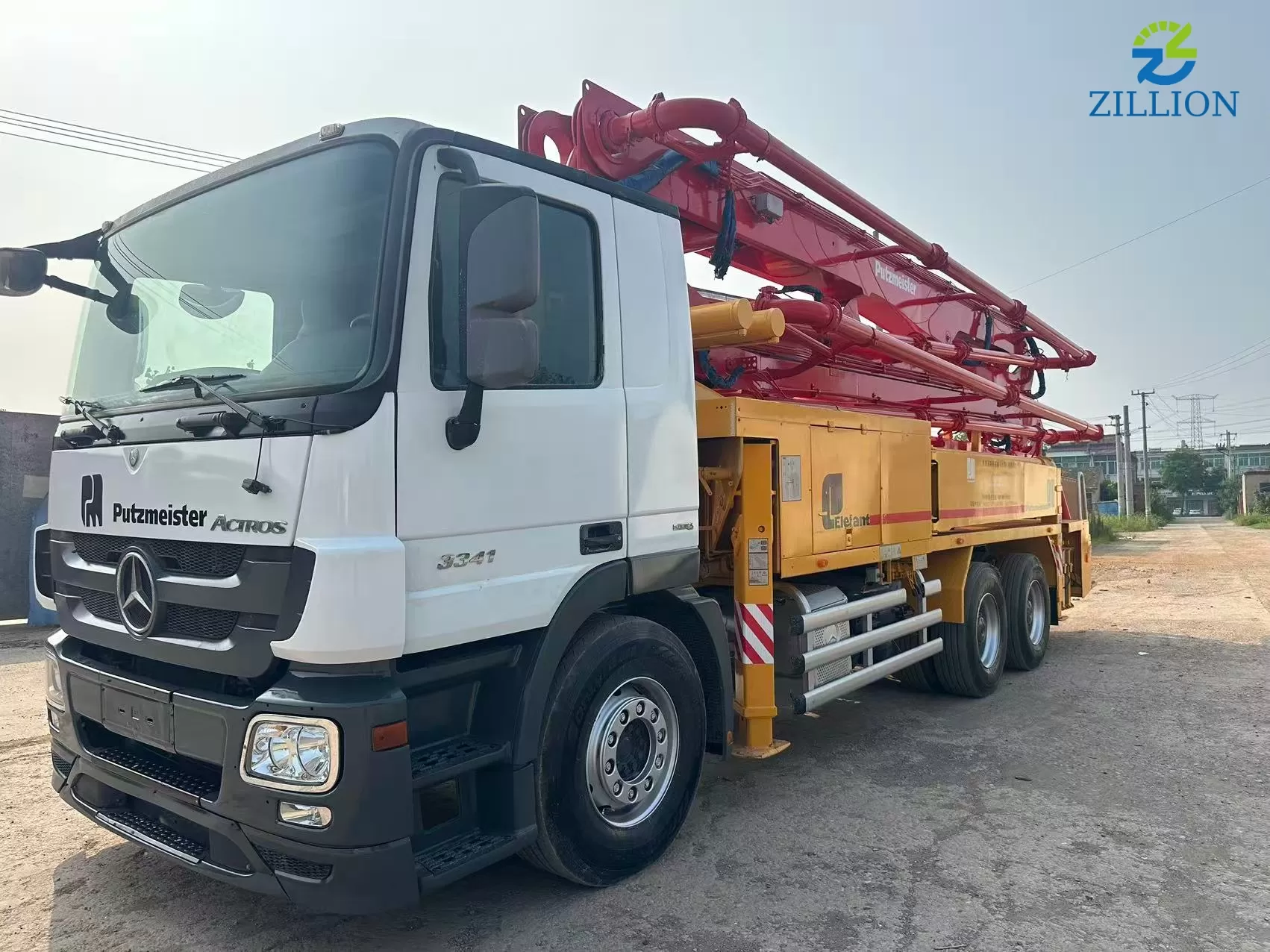 Putzmeister 38 m Truck-Mounted Concrete Pump (2018 Model) on Mercedes-Benz Chassis