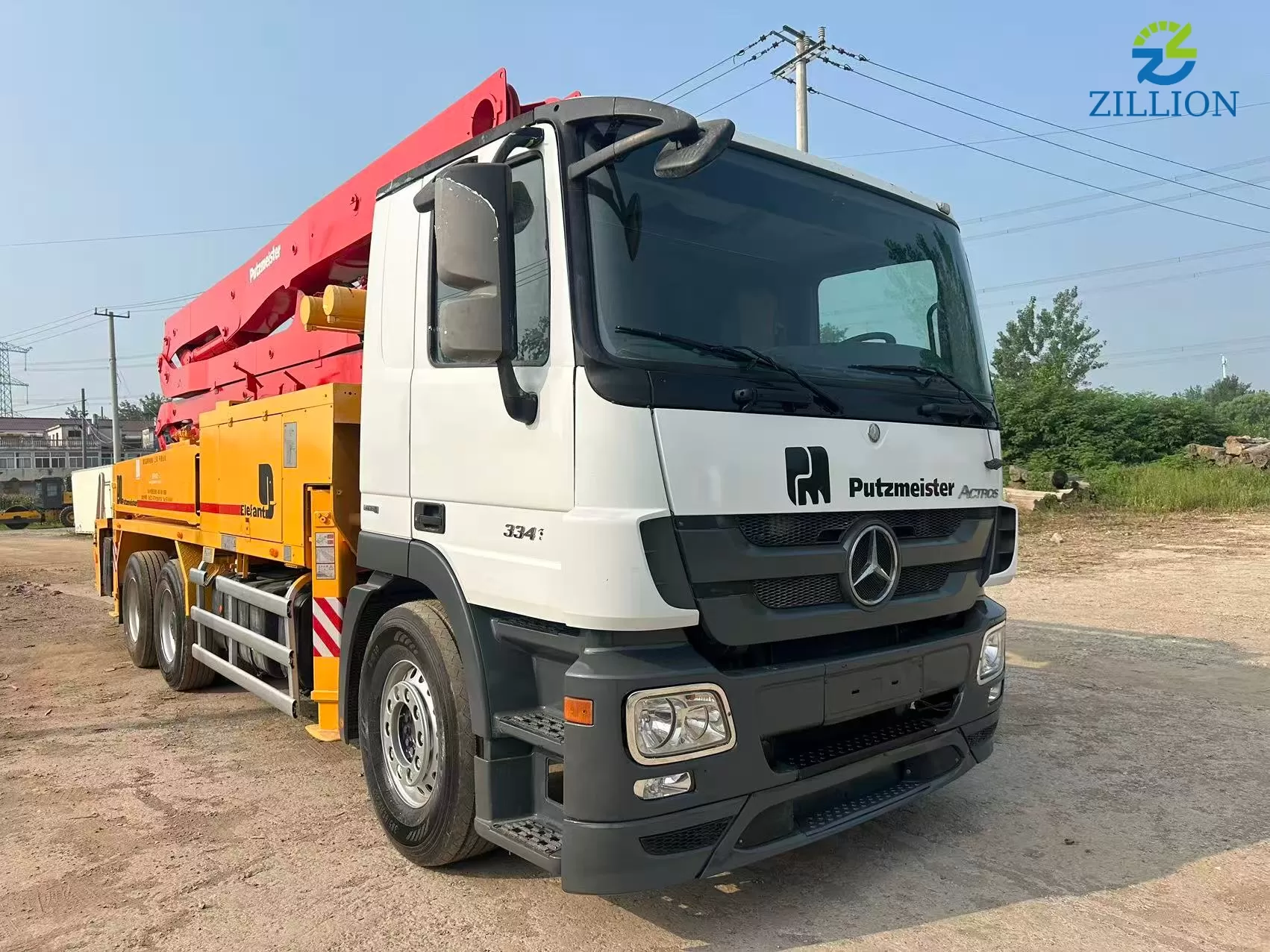 Putzmeister 38 m Truck-Mounted Concrete Pump (2018 Model) on Mercedes-Benz Chassis