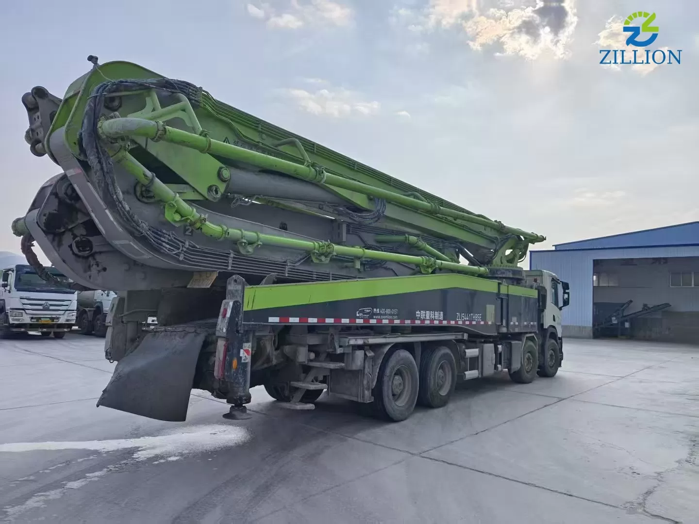 High Quality 2020 Zoomlion Boom Pump 63m Truck- mounted Concrete Pump Car on Scania Chassis