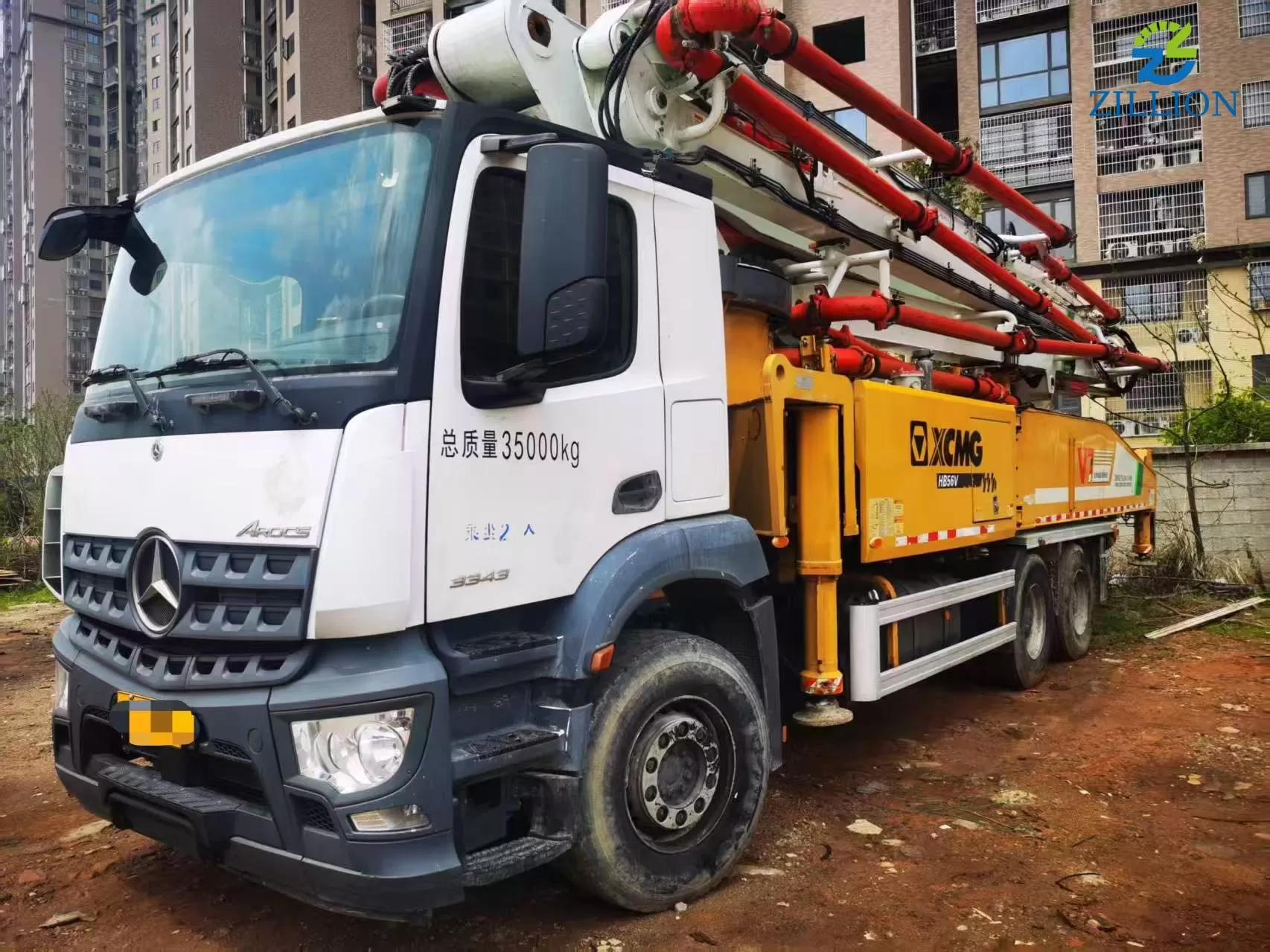 High Quality 2021 XCMG Boom Pump 52m Truck- mounted Concrete Pump Car on BENZ Chassis