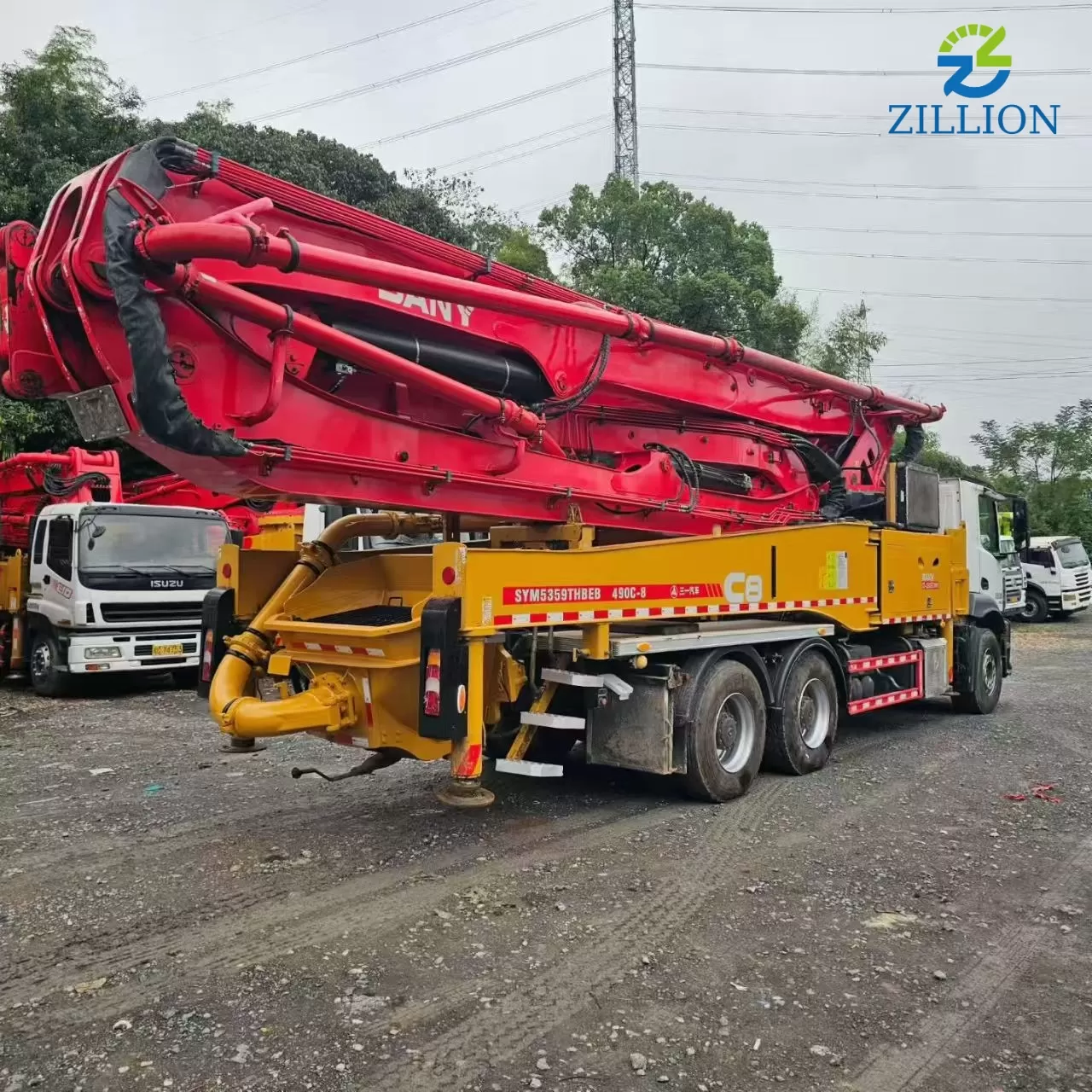 High Quality 2021 SANY Boom Pump 49m Truck- mounted Concrete Pump Truck on Mercedes-Benz Chassis