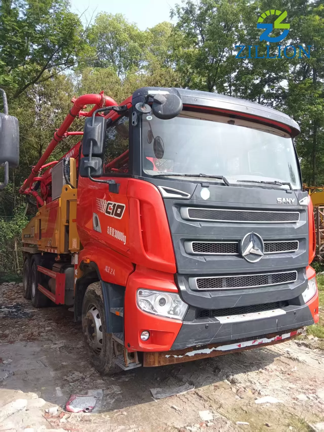 High Quality 2022 SANY Boom Pump 43m Truck- mounted Concrete Pump Car on SANY Chassis