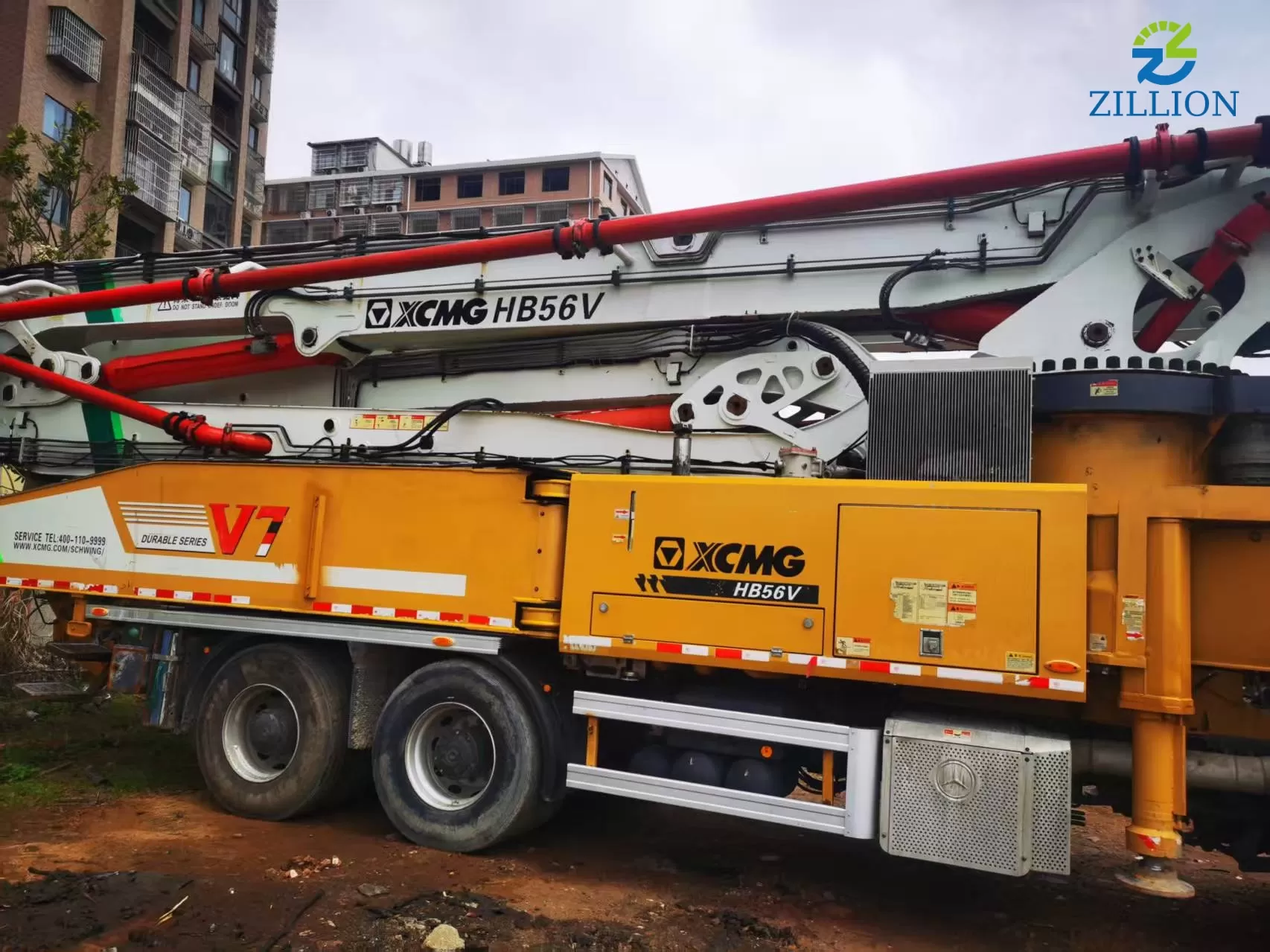 High Quality 2021 XCMG Boom Pump 52m Truck- mounted Concrete Pump Car on BENZ Chassis