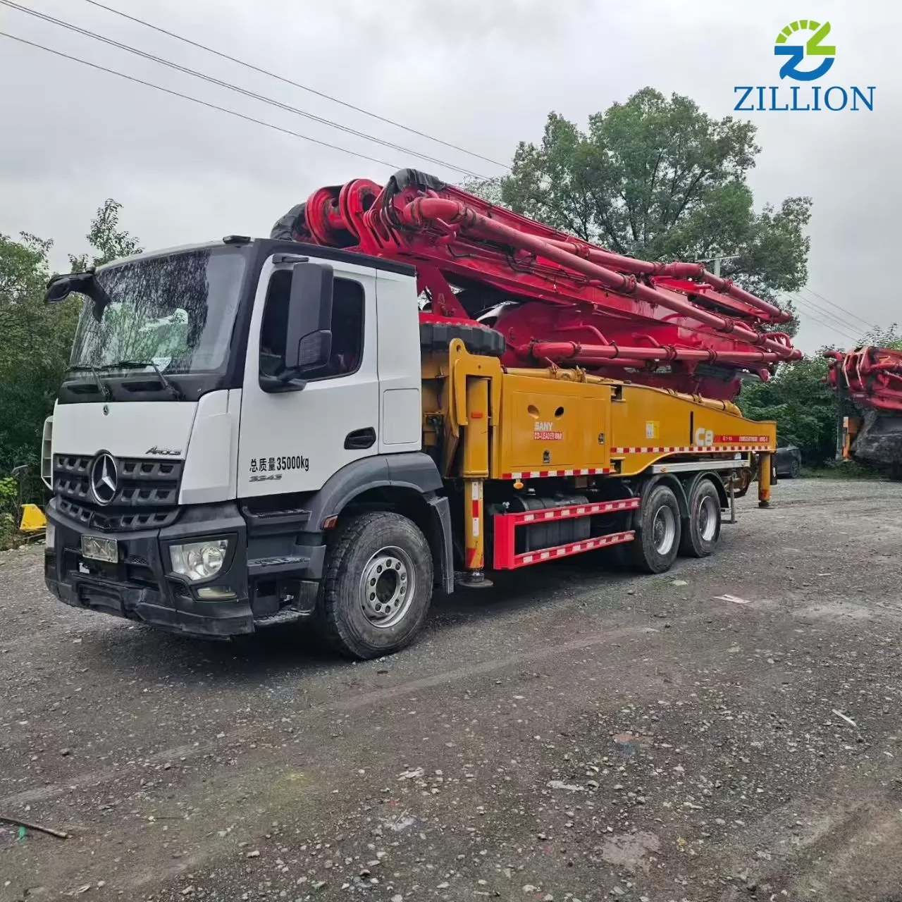 High Quality 2021 SANY Boom Pump 49m Truck- mounted Concrete Pump Truck on Mercedes-Benz Chassis