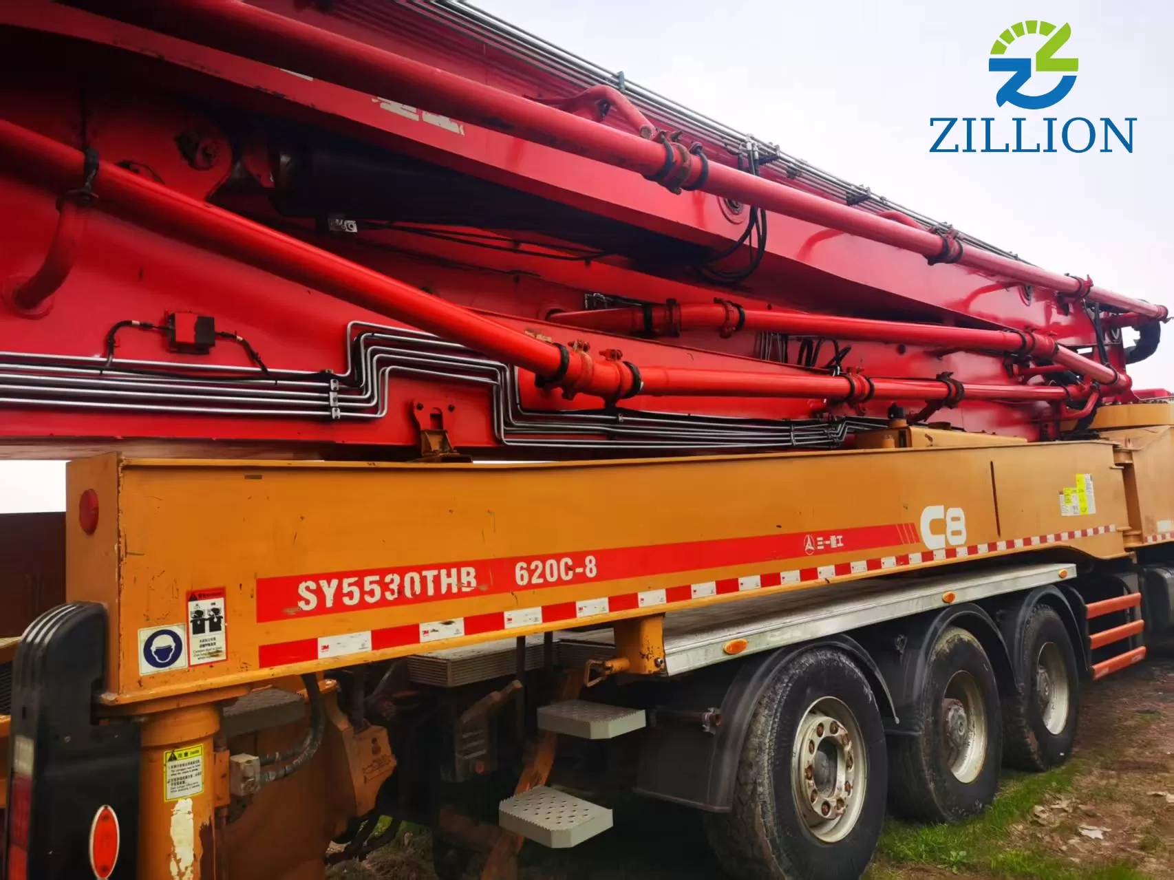 High Quality 2017 SANY Boom Pump 62m Truck- mounted Concrete Pump Car on BENZ Chassis