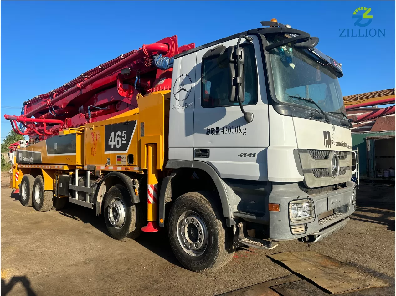 Putzmeister 46 m Truck-Mounted Concrete Pump (2013 Model) on Mercedes-Benz Chassis